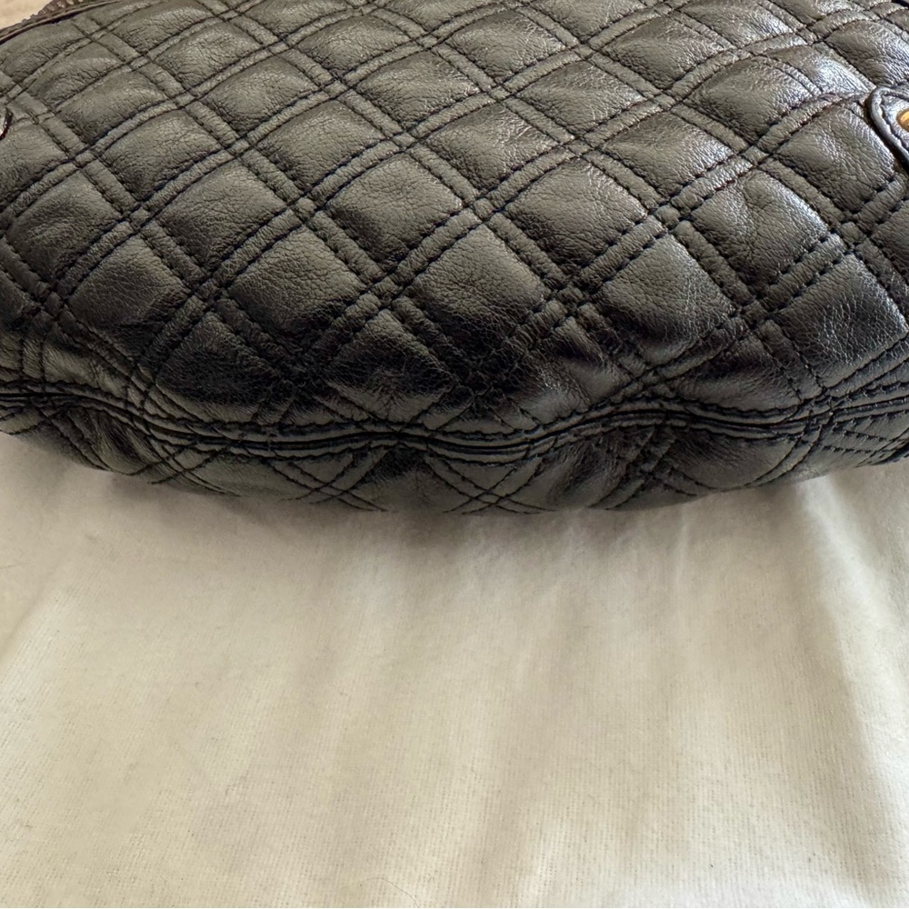 MARC JACOBS Black Quilted Calfskin Leather Banana Hobo Bag - Picture 6 of 15